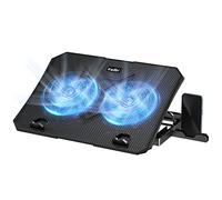 KeiBn Almohadilla de refrigeración para laptop, enfriador de laptop para juegos con 2 ventiladores para portátiles de 10 a 15.6 pulgadas, 5 soportes de altura, 2 puertos USB (S039)