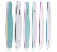 Keiby Citom Lima De uñas Profesional Gel Acrílico Limas uñas para Arte de Uña papel de lija esmerilado Pulido Manicura 6 Piezas