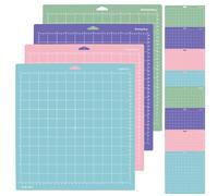 KEILEOHO 12 Alfombrillas de Corte 30,5x30,5 cm para Cricut Maker/Explore - 4 Colores Rosa Verde Púrpura Azul - StandardGrip para Manualidades Costura
