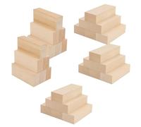 KEILEOHO 30 bloques de madera de tilo de 10 x 4 x 2,5 cm, bloques de madera natural de 10 x 4 x 2,5 cm, bloques de tilo sin terminar para tallar, manualidades, bricolaje