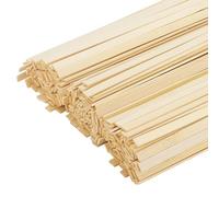 KEILEOHO 300 palos de bambú de 40 cm, 3/8 pulgadas de ancho, palos de madera para hacer manualidades, cera, mezcla, fabricación de carteles