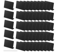 KEILEOHO 50 Letreros de Pizarra Negra Pequeños de Plástico, 10 x 7,6 cm, Mini Pizarras para Buffet, Boda, Fiesta, Precio