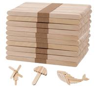 KEILEOHO 500 palitos de madera para manualidades, 15 cm, palitos de hielo de madera, espátulas de madera, palillos de hielo para manualidades, 150 x 10 x 2 mm