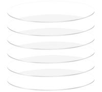 KEILEOHO 6 unidades de placas acrílicas redondas de 30 cm x 3 mm, placas acrílicas transparentes, discos acrílicos transparentes para manualidades, marcos de fotos, pintura, bricolaje