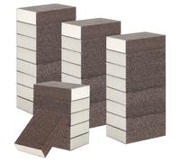 KEILEOHO Juego de 30 Esponjas de Lijado, 60, 80, 100, 120, 180, 220 Grano de Lijado, Esponjas Abrasivas, Lijadoras Manuales para Madera, Plástico y Metal, 10 x 7 x 2,5 cm