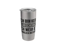 Kein Klugscheißer Weiß Wirklich Besser Refranes Divertidos Vaso térmico de acero inoxidable de doble pared