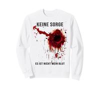 Keine Sorge Camisa White Blood Splatter Blood Stained Horror Sudadera