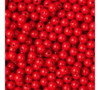 Keip Taoun 500 cuentas redondas acrílicas rojas de 8 mm, bolas gruesas de chicle esmerilado para hacer joyas, pulseras y collares, FHH-2