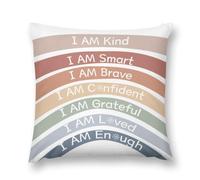 KEIROUTK Fundas de cojín, decoración bohemia de arco iris para aula, rincón de lectura, dormitorio y sala de juegos, 45 x 45 y 18 x 18 pulgadas