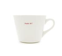 Keith Brymer Jones 'Make International Word Range - Fuck It Cubo Taza, 0,35 l, Color Blanco