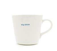 Keith Brymer Jones - Taza, diseño con Texto Big Drink (tamaño XL), Color Blanco