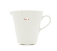 Keith Brymer Jones Word - Jarra (Grande, 500 ml, Porcelana), diseño con Texto Love