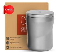 Keith Galaxy - Taza de café de doble pared de titanio con tapa, aislamiento térmico para bebidas calientes y frías, la mejor taza de viaje para oficina y uso en exteriores, tamaño avispa 220 ml