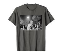 Keith Moon The Who Baterista Live In Reading 1971 Camiseta, Hombre, Asfalto, 3XL
