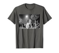 Keith Moon The Who Baterista Live In Reading 1971 Camiseta, Hombre, Asfalto, M