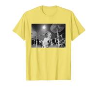 Keith Moon The Who Baterista Live In Reading 1971 Camiseta, Hombre, Limón, 3XL