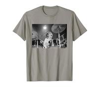 Keith Moon The Who Baterista Live In Reading 1971 Camiseta, Hombre, Pizarra, XXL