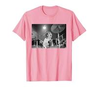 Keith Moon The Who Baterista Live In Reading 1971 Camiseta, Hombre, Rosado, 3XL