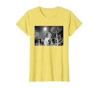 Keith Moon The Who Baterista Live In Reading 1971 Camiseta, Mujer, Limón, M