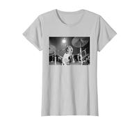 Keith Moon The Who Baterista Live In Reading 1971 Camiseta, Mujer, Plata, XS