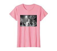 Keith Moon The Who Baterista Live In Reading 1971 Camiseta, Mujer, Rosado, M