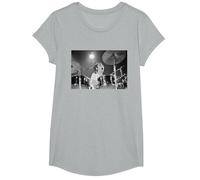 Keith Moon The Who Baterista Live In Reading 1971 Camiseta, Niñas, Gris Jaspeado, XS
