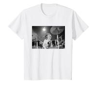 Keith Moon The Who Baterista Live In Reading 1971 Camiseta, Niños, Blanco, 3 años