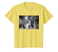 Keith Moon The Who Baterista Live In Reading 1971 Camiseta, Niños, Limón, 12 años