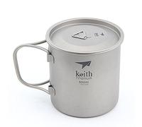 Keith Taza Plegable de la manija Que acampa de la Taza de Titanio de la Taza 300ml / 900ml Que viaja (500ml)
