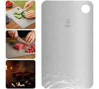 Keith Titanium Cutting Board, tabla de cortar bifacial de titanio puro para alimentos para carne, frutas y verduras, segura, lavable en lavavajillas, ideal para cocina y uso exterior (S)