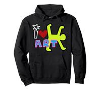Keith Whimsy Graffiti Art, caricatura brillante, artístico audaz Sudadera con Capucha