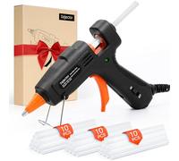 Kejector Pistola de pegamento caliente ignífuga Kejector con 30 barras de pegamento caliente (130 x 7 mm), para manualidades y reparaciones rápidas en casa y la oficina, 20 W