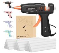 Kejector Pistola de pegamento caliente ignífuga Kejector con 30 barras de pegamento caliente (130 x 7 mm), para manualidades y reparaciones rápidas en casa y la oficina, 20 W