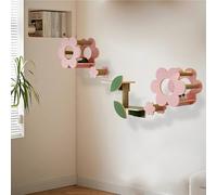 KEJIAWU Juego de Muebles for Gatos, Puente y Rascador,Pared Multifuncional for Gatos con Rascador, Escalones y Casita - Estimula la Actividad y el Juego(5PCS)
