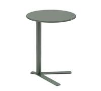 KEJIAWU Mesa Auxiliar en C de Acero, Base en V, Altura 56/69 cm, Mesa Moderna for Sofá, Dormitorio o Espacios Pequeños(Dark Green,48x69cm)