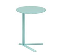 KEJIAWU Mesa Auxiliar en C de Acero, Base en V, Altura 56/69 cm, Mesa Moderna for Sofá, Dormitorio o Espacios Pequeños(Light Green,48x69cm)