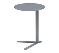 KEJIAWU Mesa Auxiliar en C de Acero, Base en V, Altura 56/69 cm, Mesa Moderna for Sofá, Dormitorio o Espacios Pequeños(Grey,48x69cm)