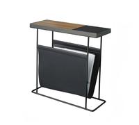 KEJIAWU Mesa Auxiliar Slim de 16 cm, Estrecha Mesa con Bolsillo de Almacenamiento, Mesa de Acero for Sofá, Dormitorio o Salón(46x16x44cm-E)