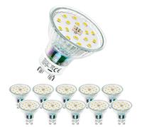 KEJIYILT Bombilla LED GU10 NO regulable, juego de 10, lámpara LED de 6W que sustituye a lámpara halógena de 65W, blanco cálido 6000K 700lm, 220V-240V, ángulo de haz de 120°, bombillas