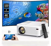 KEJOG Native 1080P Mini Projector Supports 4K and Bluetooth, Making it a Portable Outdoor Movie Projector. It is Compatible with Smartphones, HDMI, USB, Fire Stick, and PS5.