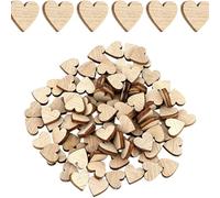 KEJOL 200 Piezas Corazones de Madera Pequeños, Confeti de Boda Corazón para Decoración de Mesa, Adornos de Madera para Manualidades, Dispersión de Mesa para Compromiso, Bautizos y Fiestas