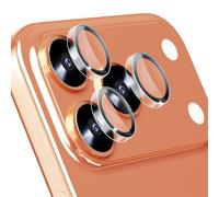 KEKBOXQ Protector de lente de cámara para cámara i-Phone 17 Pro,Ultra HD 9H Protector cámara de vidrio templado cubierta de Anillo Metal,Camera Protection de i-Phone17ProMax,3×2 paquetes,Transparencia