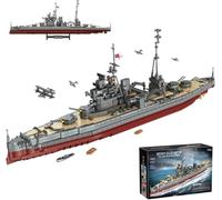 KeKeDuo Queen Elizabeth Class Battleship Modelo Bloques de Construcción, 2277 Bloques de sujeción WWII Modelo de Acorazado MOC Grande Militar Buque de Guerra Juguete de Construcción Compatible con