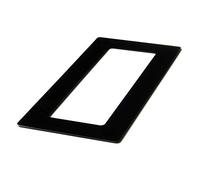 kekef Marco decorativo de cristal acrílico brillante negro 1 compartimento, 2 veces, 3 capas, 4 capas, protección de pared para interruptores de luz y enchufes (negro 3 veces)