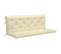 Keketa Cojín para Balancín de Jardín con Respaldo para Banco - Color Crema, 150 cm de Tela