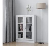Keketa Vitrina, librería, archivador, vitrina, armario de oficina, armario de pie, con 3 compartimentos, estantería para salón, oficina, color blanco, 82,5 x 30,5 x 115 cm