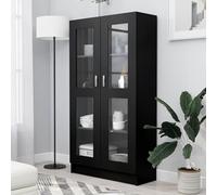 Keketa Vitrina, librería, archivador, vitrina, armario de oficina, armario de pie, con 4 compartimentos, estantería para salón, oficina, color negro, 82,5 x 30,5 x 150 cm