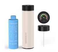KEKHEALTH Nevera para Insulina de Viaje, Nevera Medicamentos Portátil 60 h para Insulina, GLP-1 y Péptidos, Estuche Insulina con Termómetro Mecánico, Acero Inox, 3 Plumas, Botellas Gel y Emergencia