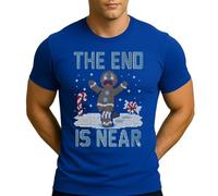 Keks Coockies | The End is Near | Ugly Christmas Christmas - Camiseta para hombre, azul, XXL
