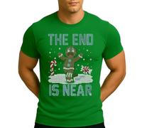 Keks Coockies | The End is Near | Ugly Christmas Christmas - Camiseta para hombre, verde, L